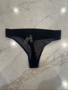 NWT - Sheer Black Bikini Thong